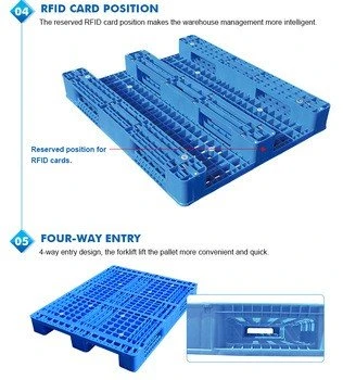 HDPE Large Stackable Reversible 4 way Plastic Pallet (3)